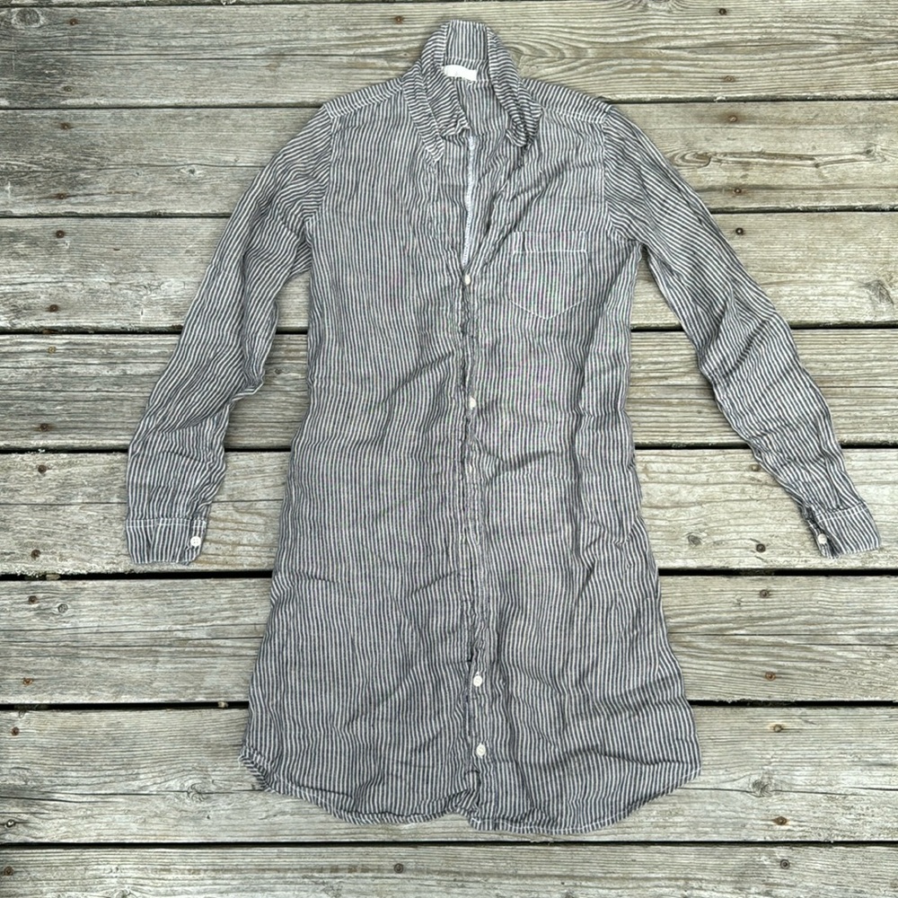 CP Shades linen button down dress XS